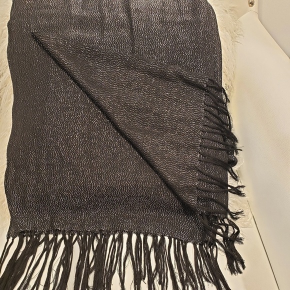 Large head scarf wrap fringe sparkle winter coveri - Picture 2 of 5
